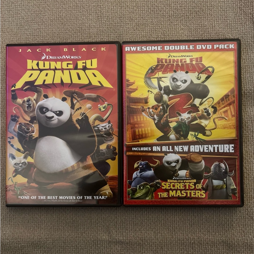 Kung Fu Panda and Kung Fu Panda 2 with bonus disc Secrets Of The Masters.